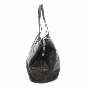 COACH ハンドバッグ シグネチャー ロゴ レザー がま口 ステッチ 黒 ブラック F15658 /AE