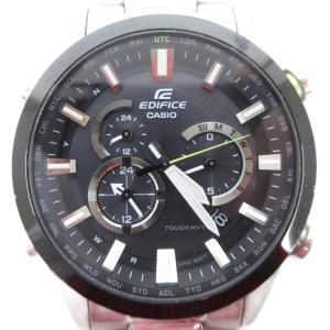 EDIFICE 腕時計 電波ソーラー クロノグラフ カレンダー付き ステンレス 銀色 EQW-T640DB-1AJF