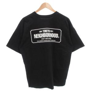 24SS NH.Tee SS-2 バックプリントTシャツ 半袖 クルーネック M ロゴ 黒 ブラック 241PCNH-ST02