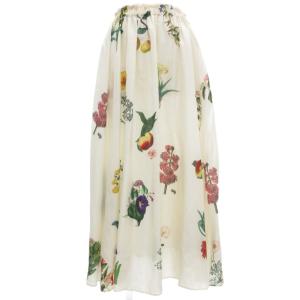 23AW BLOOMIN ART ボタニカルプリント ロング ギャザースカート ワンピース F