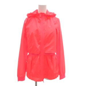 ジャケット M ジップアップ フード ドロスト 蛍光 ピンク /AE