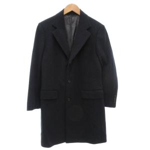 NOME チェスターコート 34 シングル メルトン カシミヤ混 紺 ダークネイビー /AE