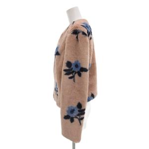ZARA BASIC PINK SHORT FLORAL FAUX FUR JACKET ジャケット S ボア 総柄 花柄 ジップアップ