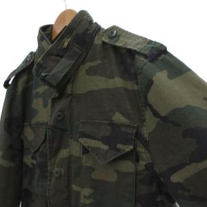 ALPHA INDUSTRIES M-65 DEFENDER フィールドコート カモフラ L WOODLAND CAMO カーキ系 /UO