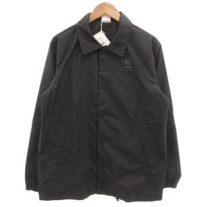 タグ付き DC COACH JACKET コーチジャケット ブルゾン L フェイクレザー風 ロゴ 黒 ブラック