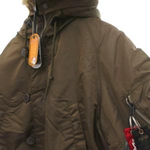 ALPHA INDUSTRIES Tight Fit N-3B フライトジャケット M ブラウン