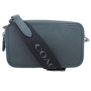 ワイアット クロスボディ ショルダーバッグ 斜め掛け スクエア ペブルドレザー ダークティール CM113