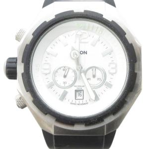 ジャンク品 THE STEELCAT 腕時計 アナログウォッチ クォーツ 黒 ブラック シルバーカラー