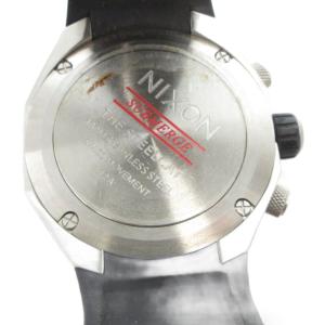 NIXON ジャンク品 THE STEELCAT 腕時計 アナログウォッチ クォーツ 黒 ブラック シルバーカラー