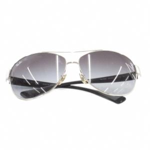 AVIATOR サングラス 6313 アイウェア 度あり グラデーション RB3386 黒 ブラック シルバーカラー