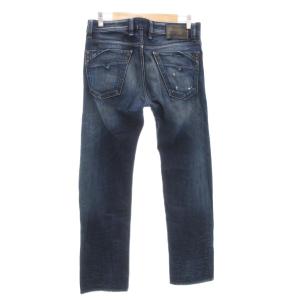 DIESEL メニット デニムパンツ ジーンズ W29 ボタンフライ ダメージ加工 インディゴブルー /AE