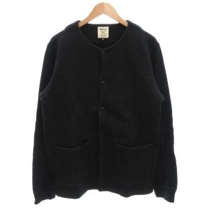 CONEY ISLAND スウェットジャケット SWEAT JACKET ノーカラー L 黒 ブラック