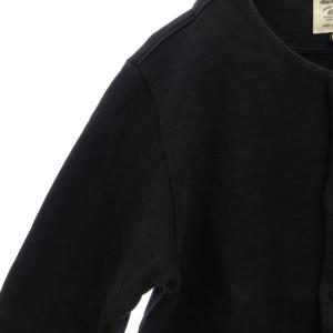 Jackman CONEY ISLAND スウェットジャケット SWEAT JACKET ノーカラー L 黒 ブラック