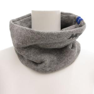 ネックウォーマー ロゴプリント コットン グレー /AE