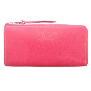 ル フローネ 長財布 ウォレット ロゴ レザー 本革 ピンク /AE