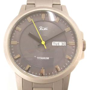 RIKI ALBA 腕時計 VX43-K310 アナログウォッチ クォーツ 文字盤グレー シルバーカラー