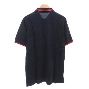 FRED PERRY ポロシャツ 半袖 XL 鹿の子 ツインティップ ロゴ 刺繍 紺 ネイビー FZ1772 /AE