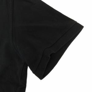 FRED PERRY ポロシャツ 半袖 44 鹿の子 ロゴ 刺繍 コットン 英国製 黒 ブラック /AE