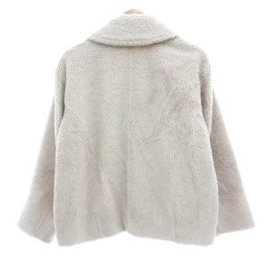 GALERIE VIE シープボア ステンカラーブルゾン ジャケット ウール オーバーサイズ 36 ライトベージュ /UO