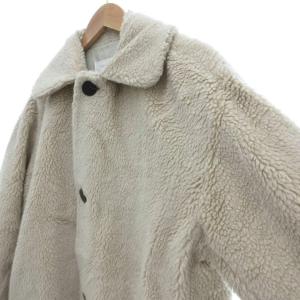GALERIE VIE シープボア ステンカラーブルゾン ジャケット ウール オーバーサイズ 36 ライトベージュ /UO