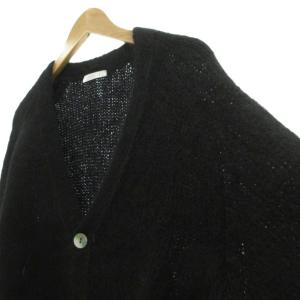 GALERIE VIE 22AW 美品 キッドモヘヤ Vネックカーディガン ニット F ブラック /UO