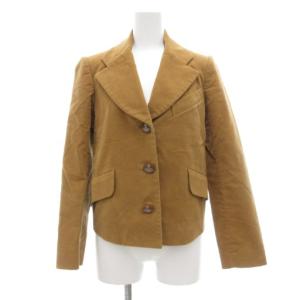 テーラードジャケット 総裏地 ボタン オーブ 1 キャメル /UO