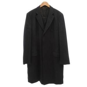 チェスターコート 54 ヘリンボーン ウール ブラック