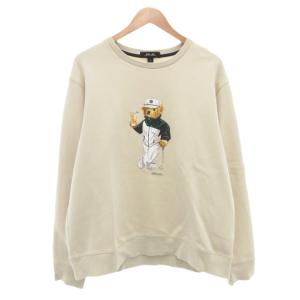 トレーナー スウェット L 長袖 ポロベア ゴルフ ベージュ /AE