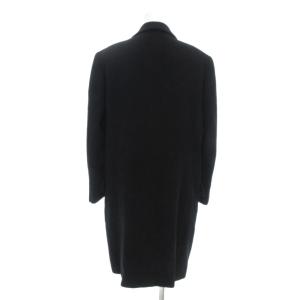 GIANNI VERSACE ダブルブレストコート Pコート ピーコート メデューサボタン ミドル ハーフ 40 ブラック /UO AA