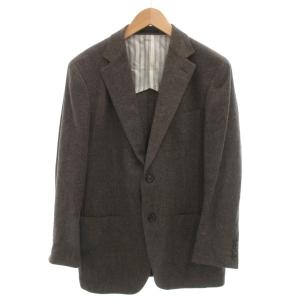テーラードジャケット シングル AB5 2B 背抜き サイドベンツ ウール 茶 ブラウン /GV