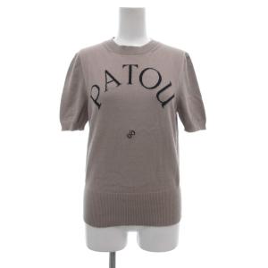 パトゥジャカードニットトップス M ベージュ系