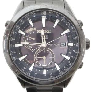 ASTRON 腕時計 SBXA007 アナログ GPS 電波 ソーラー クロノグラフ ブラック
