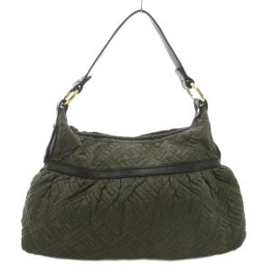 FENDI シェフバッグ ワンハンドル ズッカ柄 キルティング カーキ系 8BR448