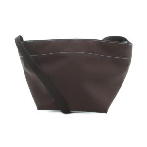 ナイロン舟型ショルダーバッグ XS ブラウン ライトブルー系 1927N /UO