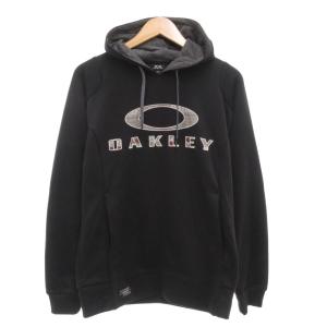 パーカー フーディ L プルオーバー ロゴ プリント 長袖 黒 ブラック /AE