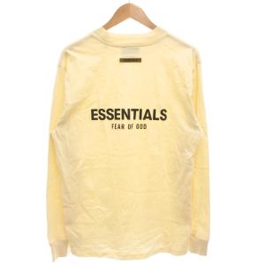 バックプリントロゴTシャツ S ロンT 長袖 クルーネック アイボリー /GV AA