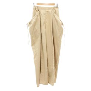 パンツ スラックス XS イージー ワイド センタープレス ドロスト ベージュ /AE