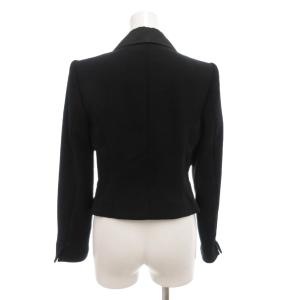 FOXEY BOUTIQUE 20年 テーラードジャケット 38 総裏地 シングル ショート丈 黒 ブラック /AE
