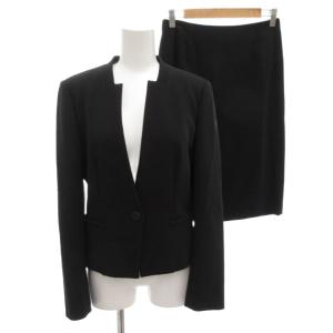フォーマル セットアップ スーツ ジャケット スカート 40 黒 ブラック /FF