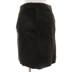太畝コーデュロイスカート タイト ひざ丈 1 茶 ブラウン /GV