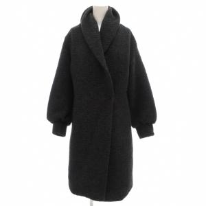 ニットコート 40 ショールカラー ウール ブラック M5B09-668-08