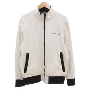 HUGO BOSS PORSCHE コラボ リバーシブル トラックジャケット M ジップアップ ロゴ 白 ホワイト 黒 ブラック