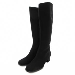 美品 ロングブーツ 24cm シューズ GORE-TEX サイドジップ 黒 ブラック /AE