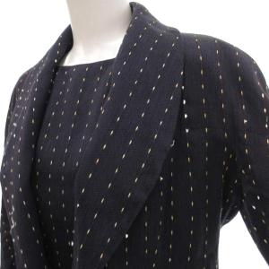 Christian Dior BOUTIQUE セットアップ リネン ストライプ柄 38 40 ネイビー系