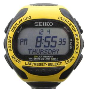 スーパーランナーズ 腕時計 ウォッチ デジタル クォーツ 黄 イエロー 黒 ブラック S670-00A0