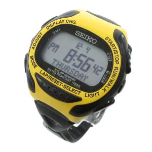SEIKO スーパーランナーズ 腕時計 ウォッチ デジタル クォーツ 黄 イエロー 黒 ブラック S670-00A0