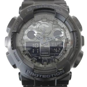 腕時計 GA-100CF-1AJF アナデジウォッチ クォーツ カモフラージュダイアル 黒 ブラック /AE