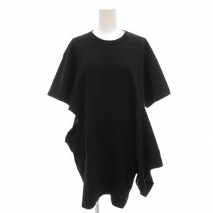 AD2022 変形 アシンメトリー Tシャツ カットソー 半袖 M ブラック /UO