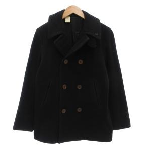 KERSEY PEA COAT ピーコート Pコート ミドル ハーフ丈 黒 ブラック /AE