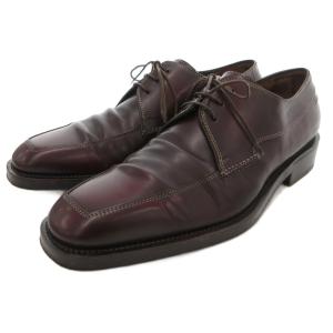 ビジネスシューズ 革靴 8.5 26.5cm スクエアトゥ レザー 茶 ブラウン /AE